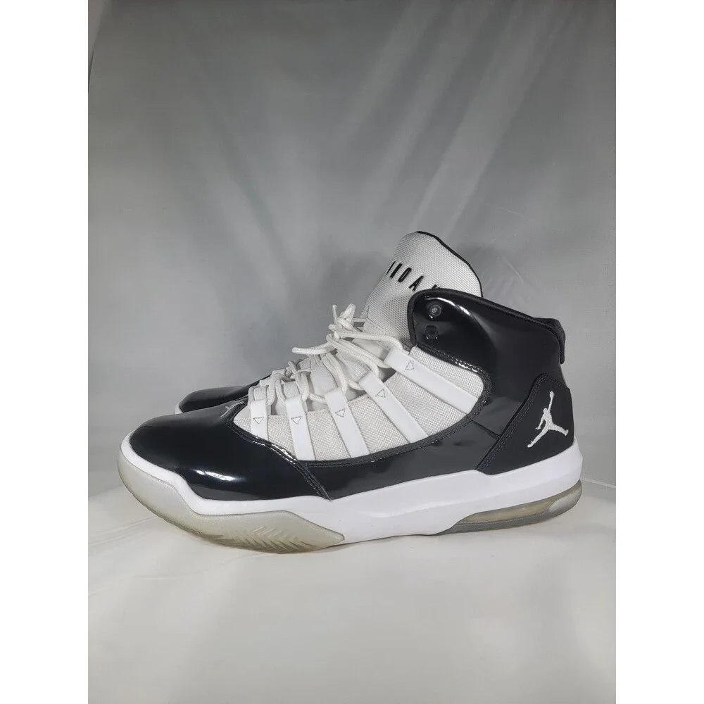 Jordan Max Aura Men's Sneakers Size 14 AQ9084-011 Black & White No insoles!